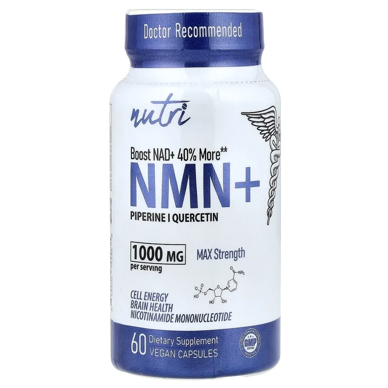 Nutri, NMN+, максимальная сила действия, 60 веганских капсул