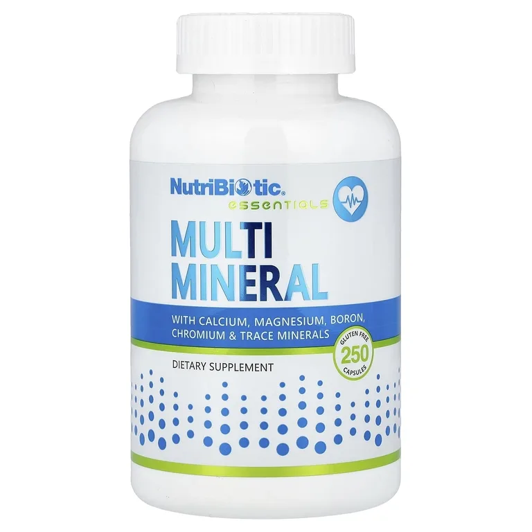 NutriBiotic, Essentials, мультиминерал, 250 капсул без глютена
