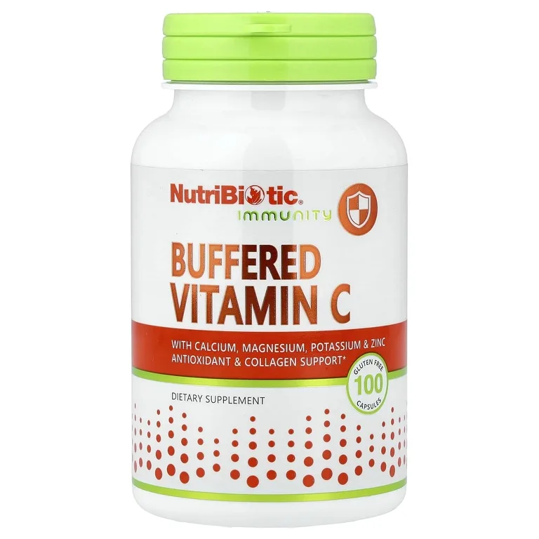 NutriBiotic, Immunity, буферизованный витамин C, 100 капсул без глютена