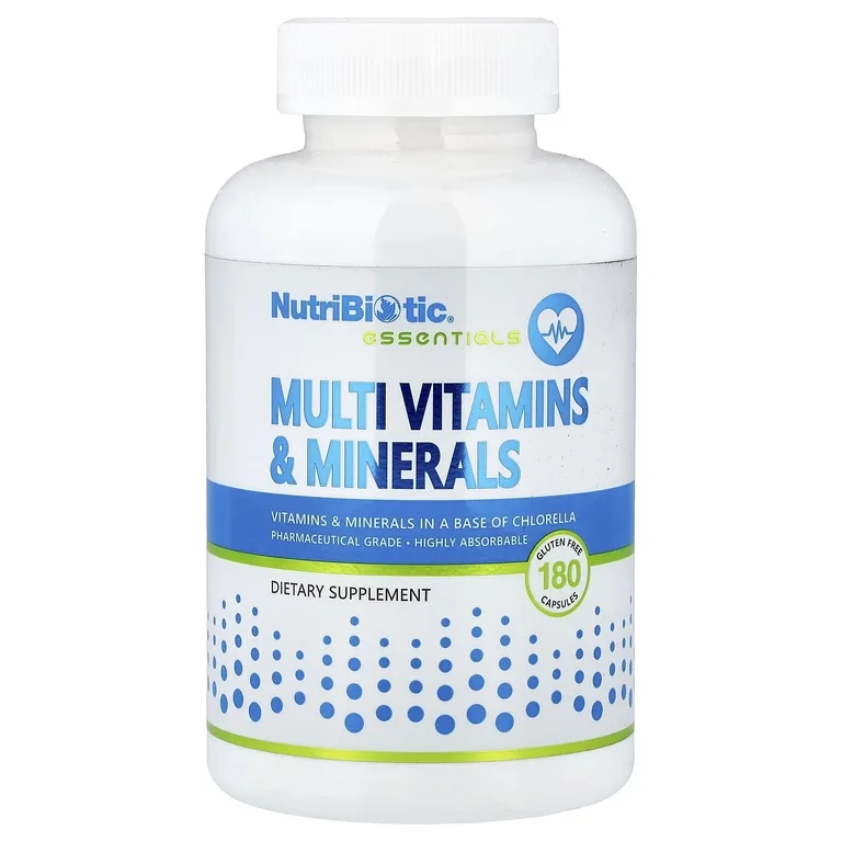 NutriBiotic, мультивитамины и минералы, 180 капсул