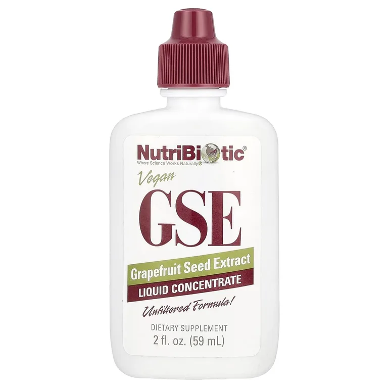NutriBiotic, веганский экстракт косточек грейпфрута, жидкий концентрат, 100 мг, 59 мл (2 жидк. унции)