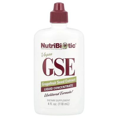 NutriBiotic, веганский экстракт косточек грейпфрута, жидкий концентрат, 100 мг, 118 мл (4 жидк. унции)