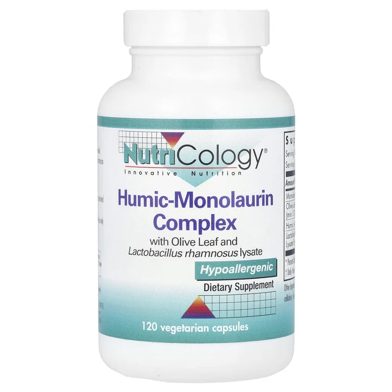 Nutricology, гуминово-монолауриновый комплекс, 120 вегетарианских капсул