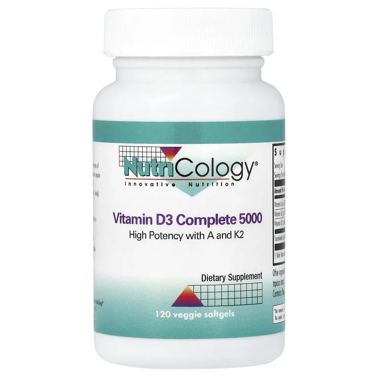 Nutricology, Комплекс с витамином D3 5000, 120 растительных капсул