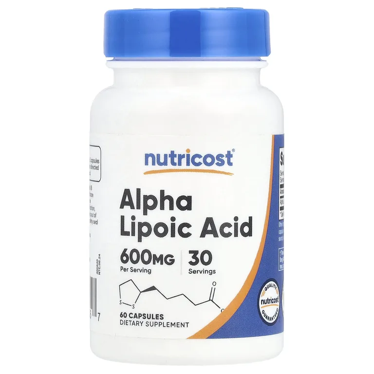 Nutricost, альфа-липоевая кислота, 60 капсул (300 мг в 1 капсуле)