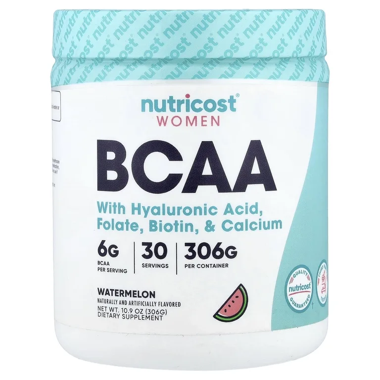 Nutricost, BCAA для женщин, с гиалуроновой кислотой, фолатом, биотином и кальцием, арбуз (306 г)