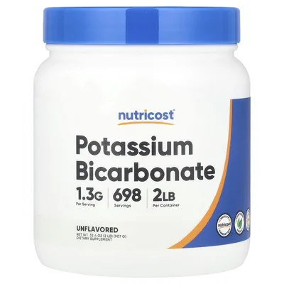 Nutricost, Бикарбонат калия, без добавок, 907 г (32,4 унции)