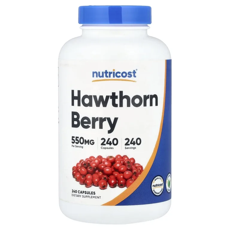 Nutricost, боярышник, 550 мг, 240 капсул