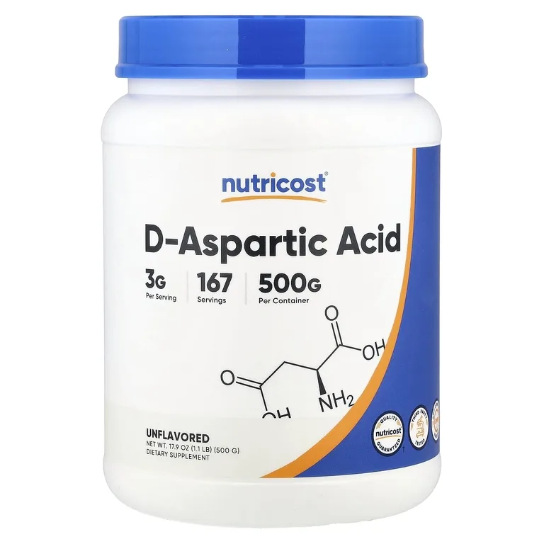 Nutricost, D-аспарагиновая кислота, без добавок, 500 г (17,9 унции)