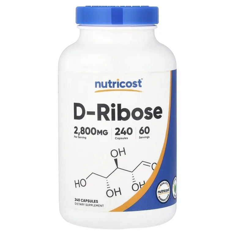 Nutricost, D-рибоза, 240 капсул (700 мг на капсулу)