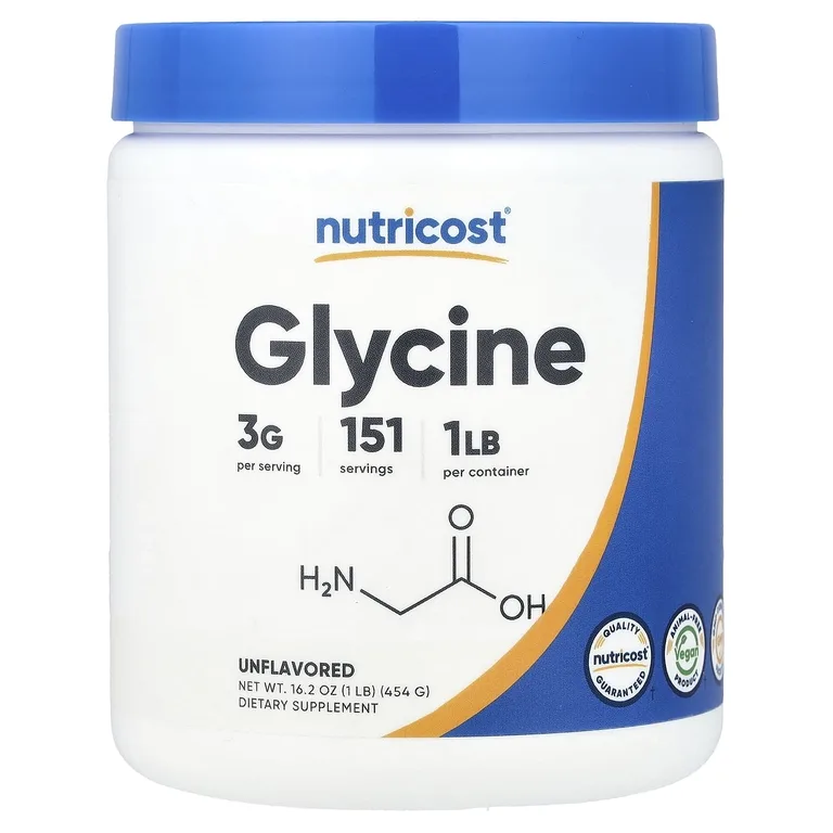 Nutricost, глицин, без вкусовых добавок, 454 г (16,2 унции)