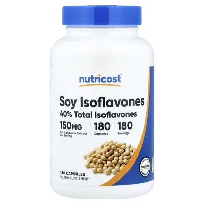 Nutricost, изофлавоны сои, 150 мг, 180 капсул
