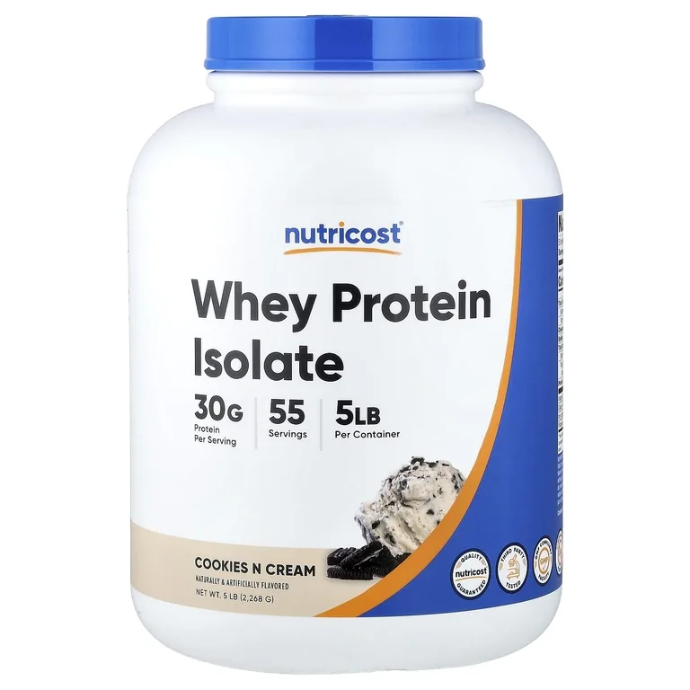 Nutricost, изолят сывороточного протеина, печенье и крем, 2268 г (5 фунтов)