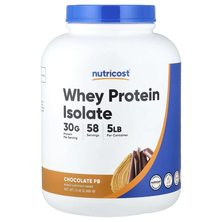 Nutricost, изолят сывороточного протеина, со вкусом шоколада, 2268 г (5 фунтов)
