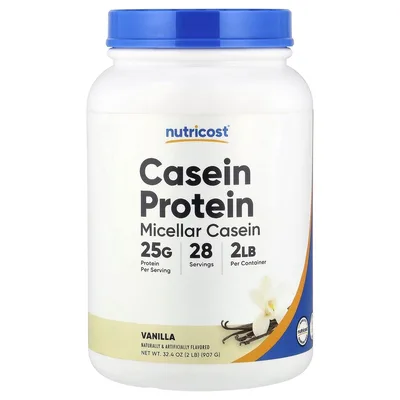 Nutricost, казеиновый протеин, со вкусом ванили, 907 г (2 фунта)