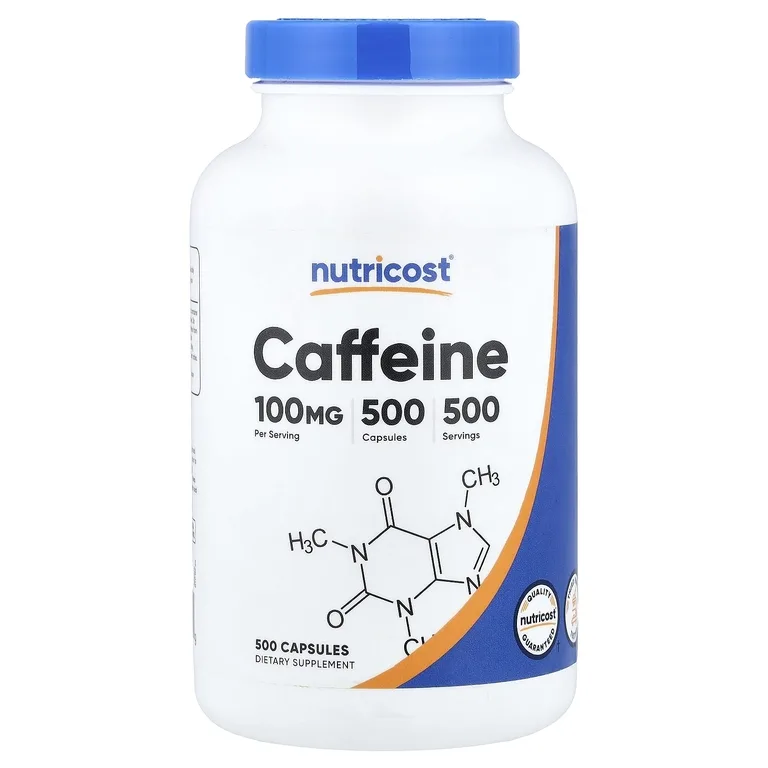 Nutricost, Кофеин, 100 мг, 500 капсул