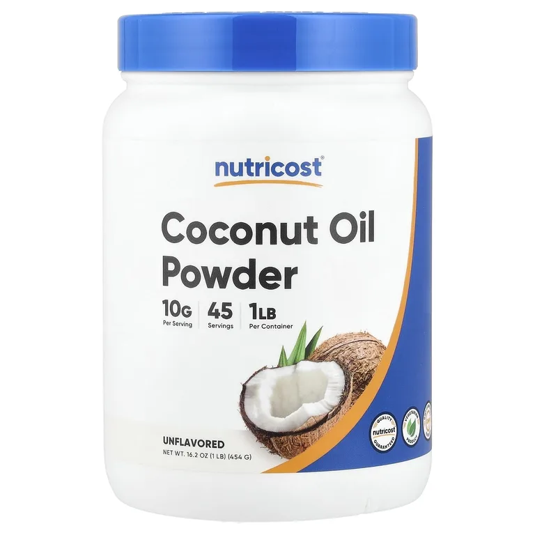 Nutricost, Кокосовое масло в порошке без вкуса, 454 г (16,2 унции)