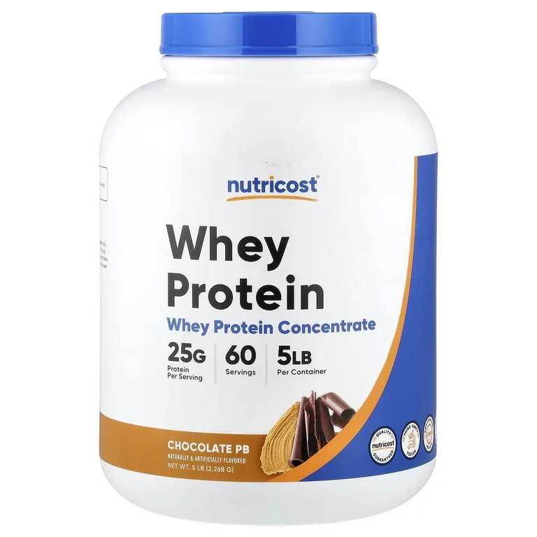 Nutricost, концентрат сывороточного протеина, со вкусом шоколада, 2268 г (5 фунтов)