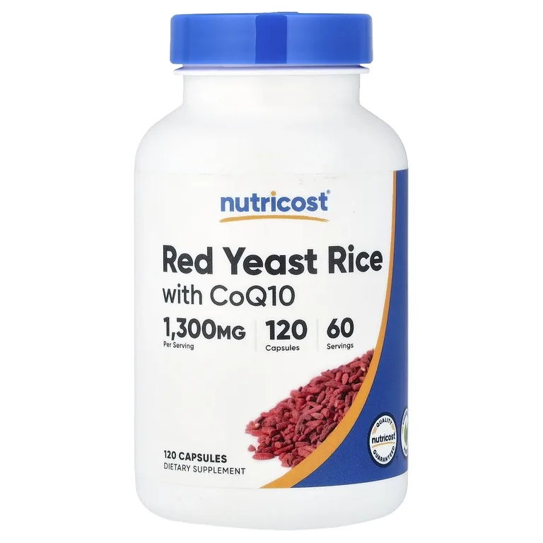Nutricost, красный ферментированный рис с коэнзимом Q10, 120 капсул
