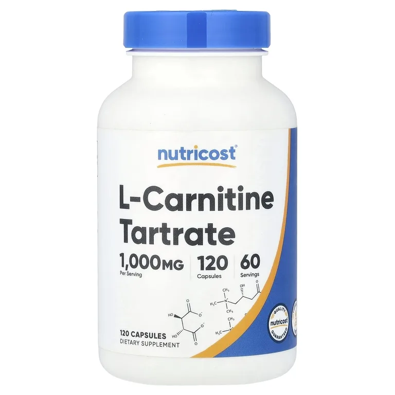 Nutricost, L-карнитина тартрат, 120 капсул (500 мг в 1 капсуле)