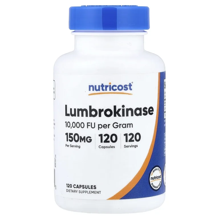 Nutricost, люмброкиназа, 150 мг, 120 капсул