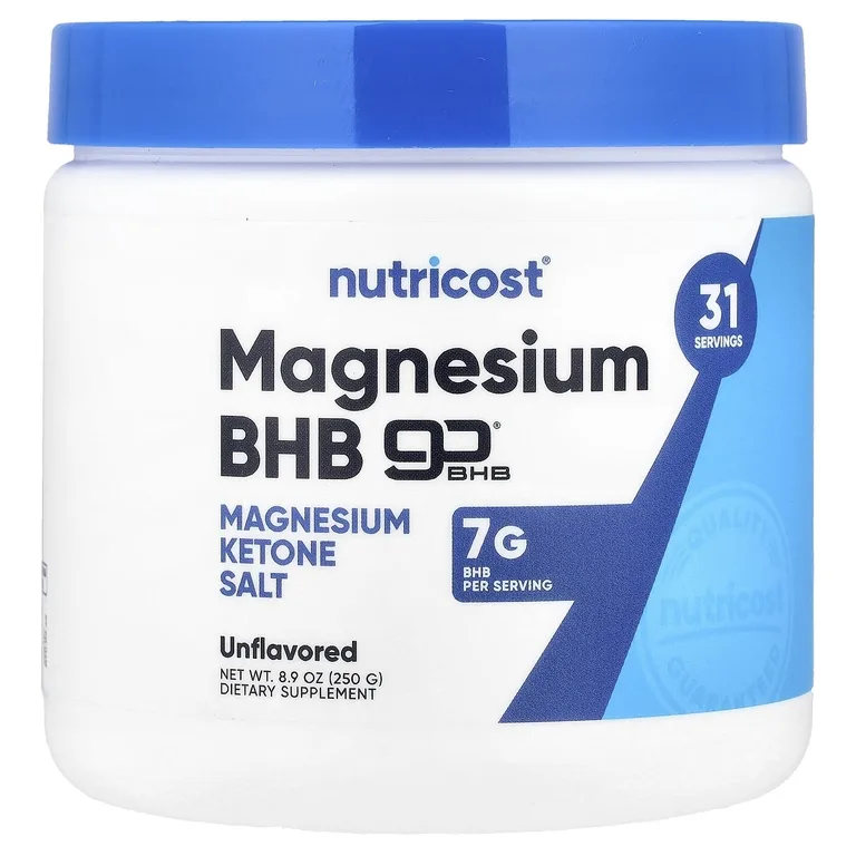 Nutricost, Магний BHB, goBHB®, без добавок, 250 г (8,9 унции)