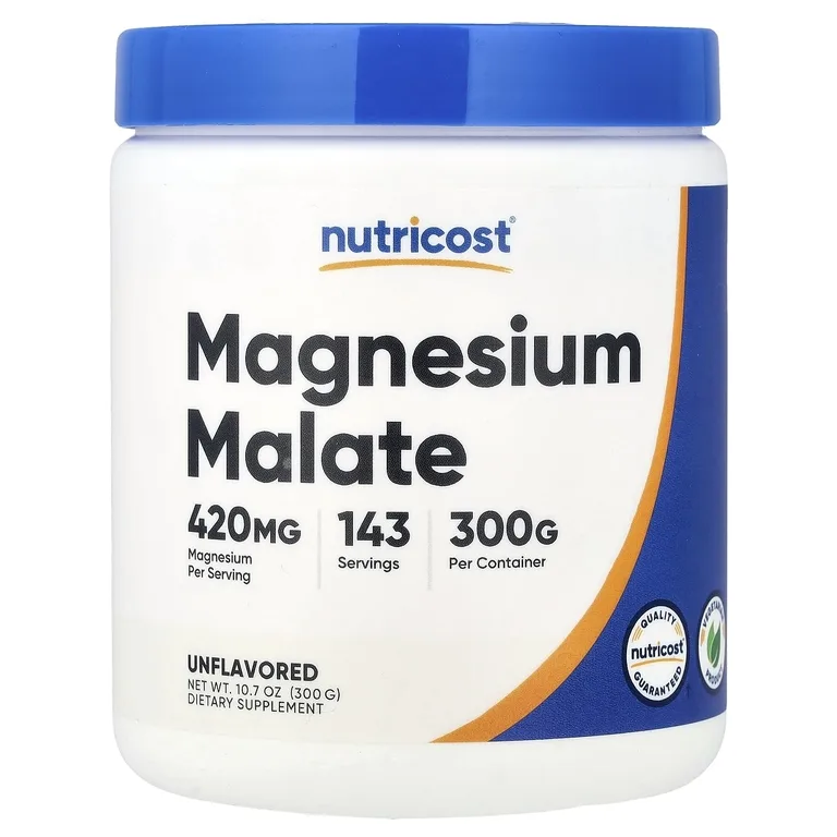 Nutricost, малат магния, без добавок, 300 г (10,7 унции)