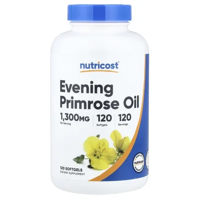 Nutricost, Масло примулы вечерней, 1300 мг, 120 капсул