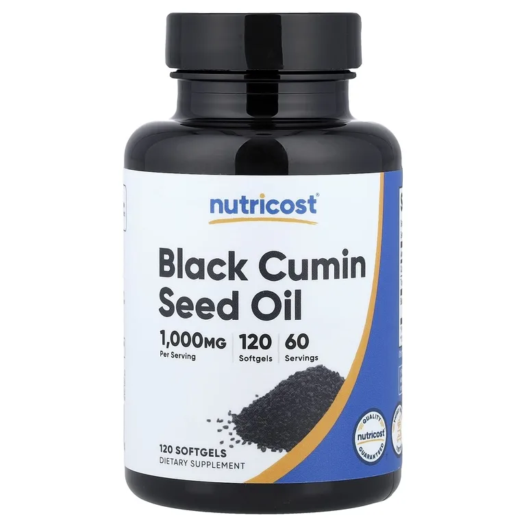 Nutricost, Масло семян черного тмина, 120 капсул (500 мг в каждой капсуле)