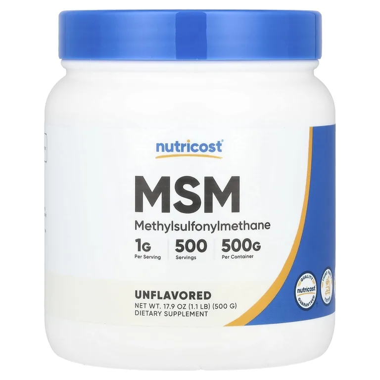 Nutricost, МСМ, без добавок, 500 г (17,9 унции)