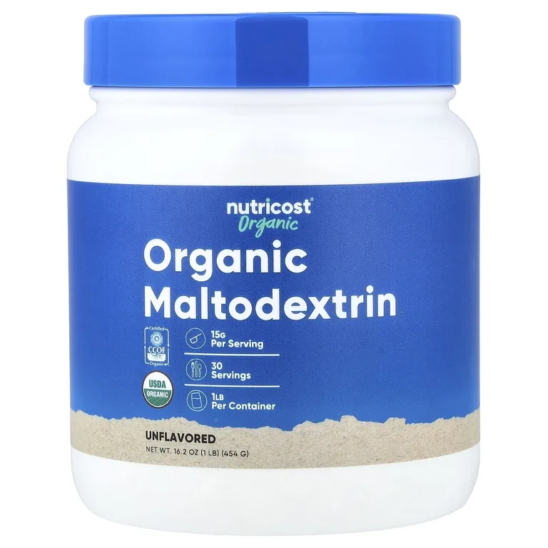 Nutricost, органический мальтодекстрин, без добавок, 454 г (1 фунт)