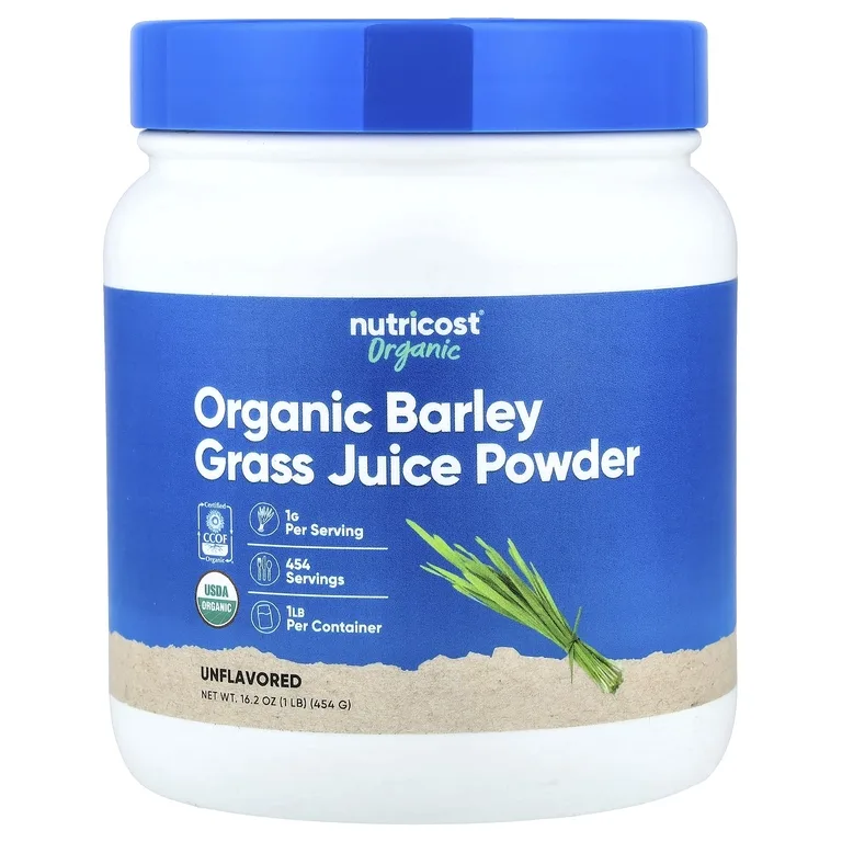 Nutricost, Органический порошок сока ячменя, без добавок, 454 г (16,2 унции)