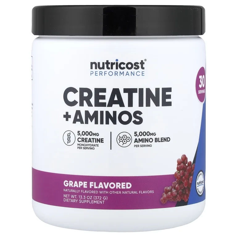 Nutricost, Performance, креатин и аминокислоты, со вкусом винограда, 372 г (13,3 унции)