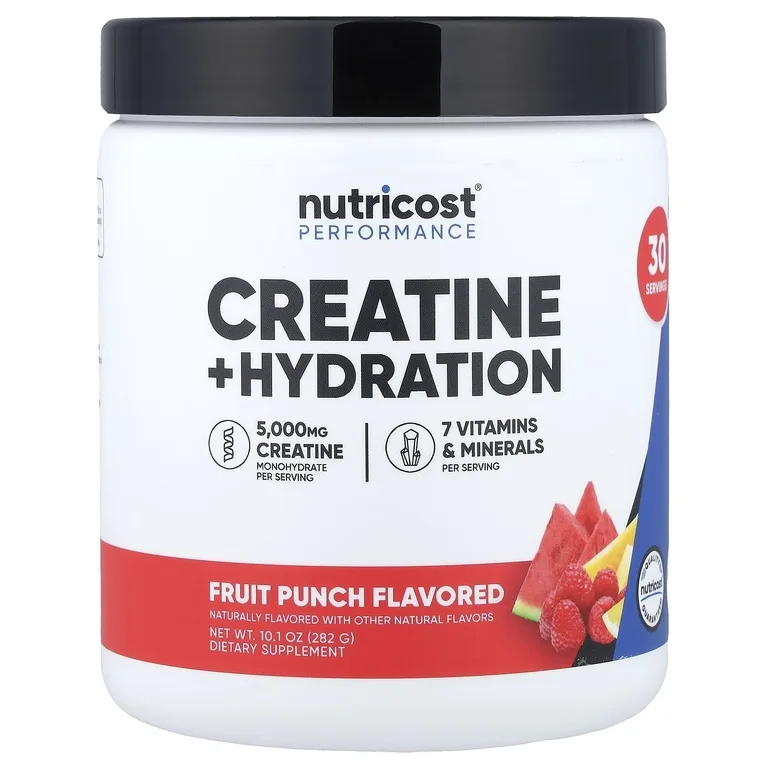 Nutricost, Performance, креатин и увлажнение, фруктовый пунш, 282 г (10,1 унции)