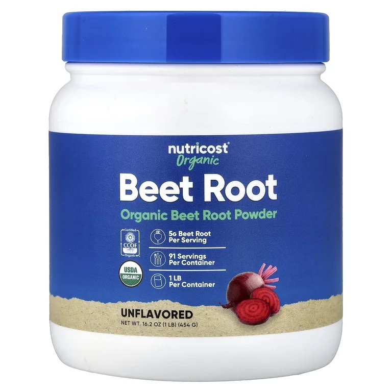 Nutricost, Порошок из органической свеклы, без добавок, 454 г (16 унций)