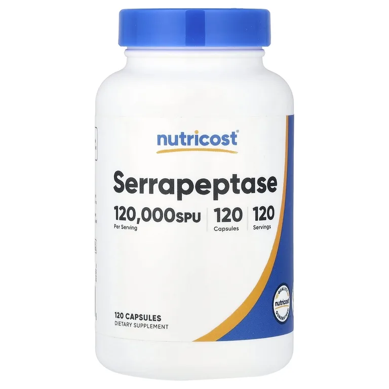 Nutricost, серрапептаза, 60 мг (120 000 SPU), 120 капсул