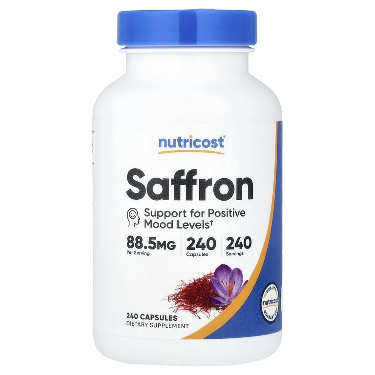 Nutricost, Шафран, 88,5 мг, 240 капсул