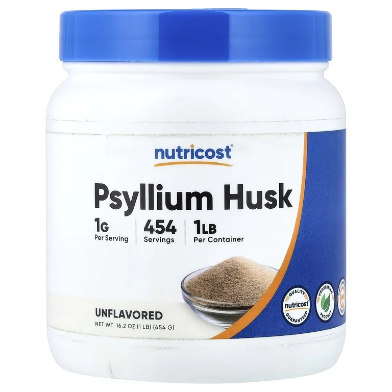 Nutricost, Шелуха семян подорожника, без добавок, 454 г (16,2 унции)