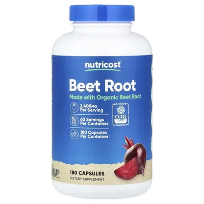 Nutricost, Свекла, 180 капсул (800 мг на капсулу)
