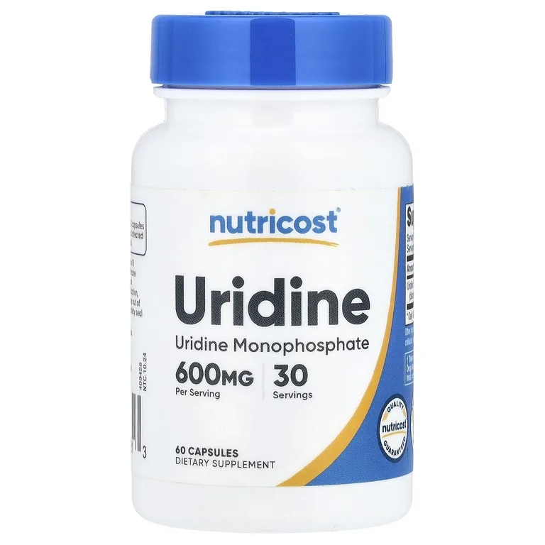Nutricost, уридин, 60 капсул (300 мг в 1 капсуле)