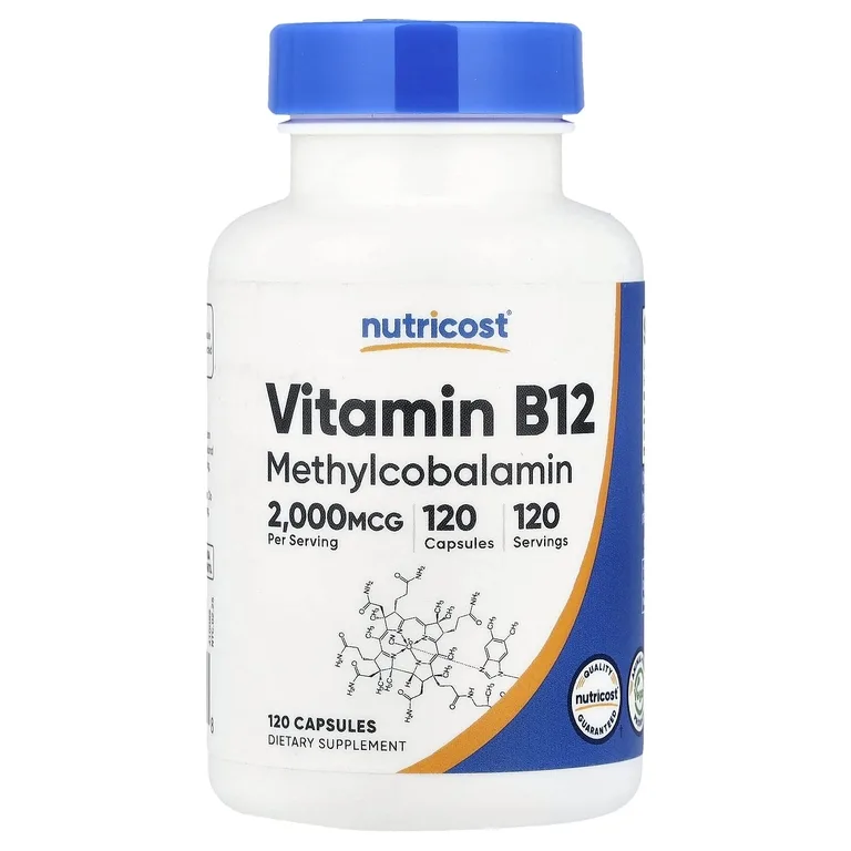 Nutricost, витамин B12, 2000 мкг, 120 капсул