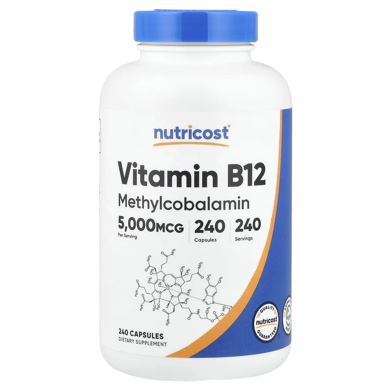 Nutricost, витамин B12, 5000 мкг, 240 капсул