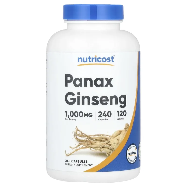 Nutricost, женьшень, 240 капсул (500 мг в 1 капсуле)