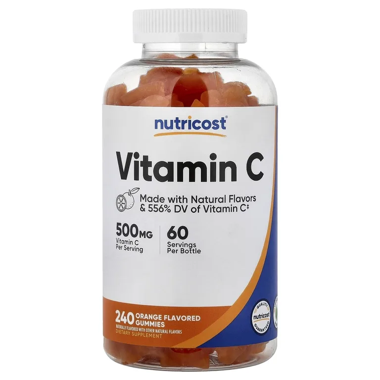 Nutricost, жевательный витамин C, со вкусом апельсина, 240 жевательных таблеток