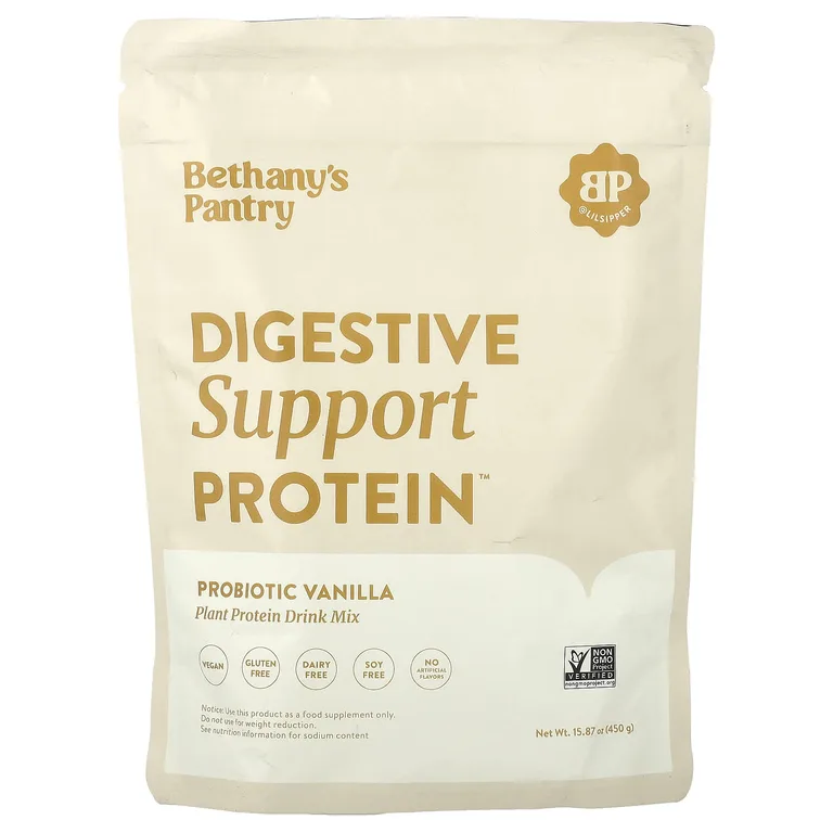 Nuzest, Bethany's Pantry, Digestive Support Protein™, пробиотик с ванилью, 450 г (15,87 унции)