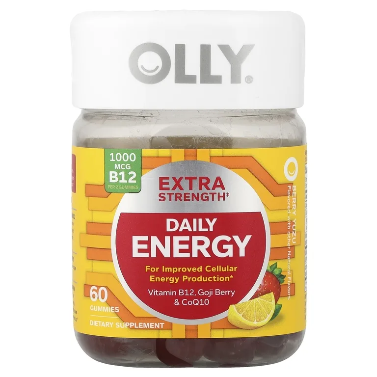 OLLY, Daily Energy, со вкусом ягод и юдзу, 60 жевательных мармеладок