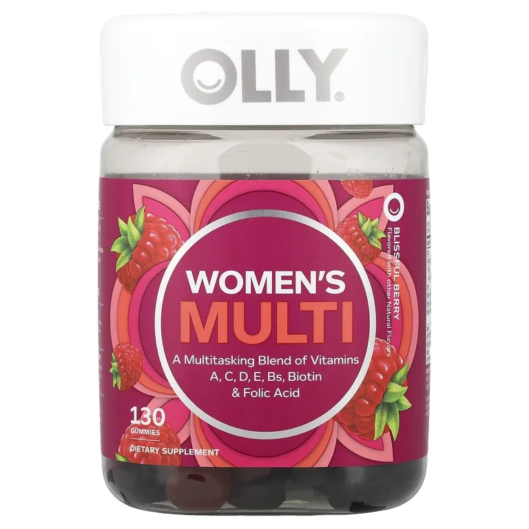 OLLY, Мультивитамины для женщин, блаженные ягоды, 130 жевательных таблеток