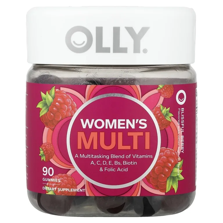 OLLY, Мультивитамины для женщин, блаженные ягоды, 90 жевательных таблеток