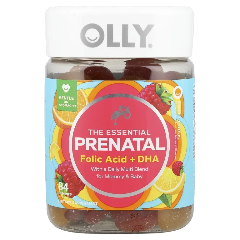 OLLY, The Essential Prenatal, витамины для беременных, сладкий цитрус, 84 жевательные таблетки