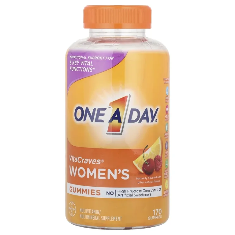 One-A-Day, VitaCraves®, мультивитаминные и мультиминеральные жевательные таблетки для женщин, 170 жевательных таблеток